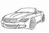 Coloring Bmw M6 Valentine sketch template