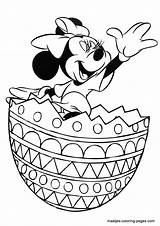 Easter Coloring Pages Mouse Disney Mickey Egg Minnie Color Print Printable Colouring Off Pluto Jumping Kids Duck Maatjes Choose Board sketch template