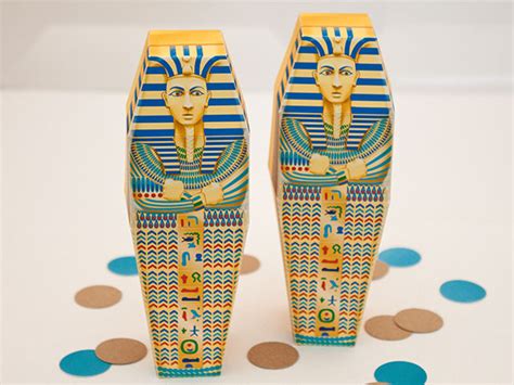 egyptian sarcophagus favor box diy printable mummy box  storenvy