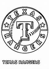 Coloring Baseball Pages Texas Rangers Mlb Printable Sheets Kids Momjunction Logo sketch template