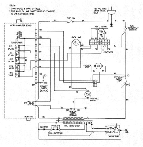 wiring diagram   microwave oven thermostat wiring electric oven electric oven  hob