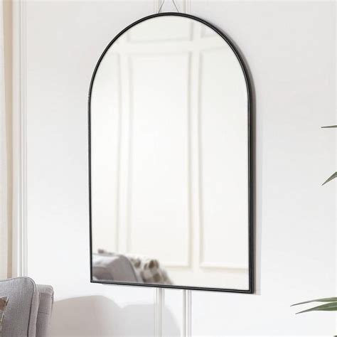 home decorators collection medium arched black classic accent mirror         mh