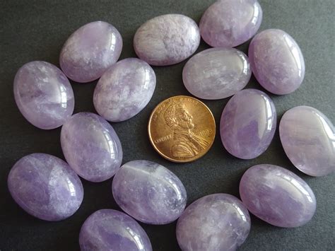 xmm natural white jade gemstone cabochon dyed light purple oval