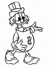 Scrooge Coloring Pages Mcduck sketch template