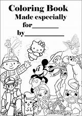 Coloring Book Cover Pages Printable Front Make Personalised Print Disney Own Colouring Kids Books Princess Barbie Then Dozen So Spongebob sketch template