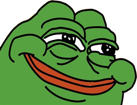 Pepe Meme Frog Smile Derp Sticker By Cameronhoodie