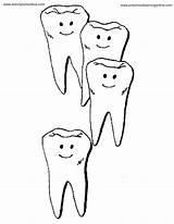 Teeth Coloring Pages Tooth Dental Kids Printables Color Healthy Clipart Brushing Printable Library Happy Popular Coloringhome sketch template