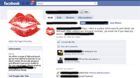 nyc prostitutes selling sex on facebook professor claims