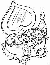 Jewelry Coloring Pages Colorear Para Alhajero Trending Days Last sketch template