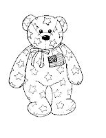 coloring activity pages patriotic beanie baby bear coloring page