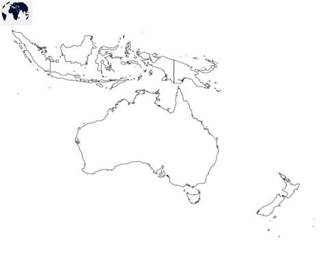 mapa de oceania  imprimir sketch coloring page