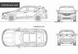 Acura Rdx Autocad Cad Block sketch template