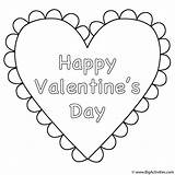 Coloring Valentine Happy Valentines Heart Pages Hearts Print Do sketch template