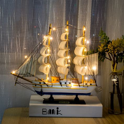 houten zeilboot model home decor mediterrane stijl home decoratie accessoires creatieve