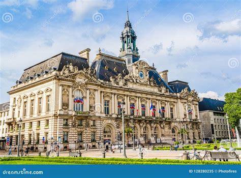 city hall  tours france editorial image image  facade