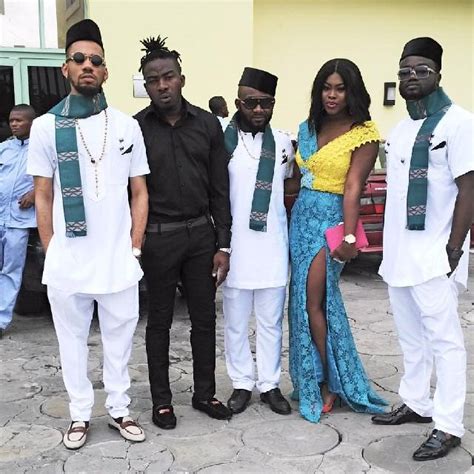 first look at stunning celebs and guests p square s paul okoye and anita isama s traditional