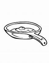 Pan Coloring Pages Frying Fried Egg Getcolorings Getdrawings Pans Pots sketch template