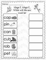 Worksheets Magic Words Phonics Cvce Silent Grade Cvc First Worksheet Long Kindergarten Vowel Printable Word 2nd Vowels Halloween Family Fun sketch template