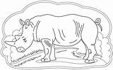Rhino Rhinoceros Rinoceronte Baby Supercoloring Rabo sketch template