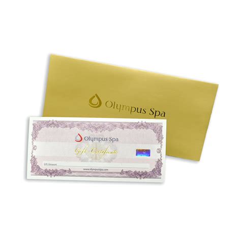 gift certificate olympus spa tacoma