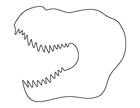 rex head pattern   printable outline  crafts creating