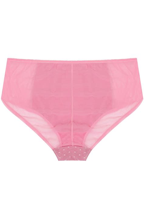 pink mini spot mesh briefs plus size 16 to 36