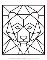 Coloring Geometric Bear Animals Pages Planerium Login sketch template