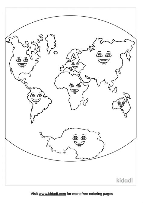 continents coloring page coloring page printables kidadl