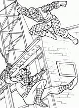 Spiderman Kolorowanki Opponent Fought sketch template