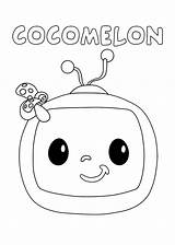 Cocomelon Logotipo sketch template
