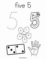 Coloring Five Am Number Dice Twistynoodle Kids Pages Preschool Color Birthday Happy Print Printable Numbers Tracing Kindergarten Sheets Built California sketch template