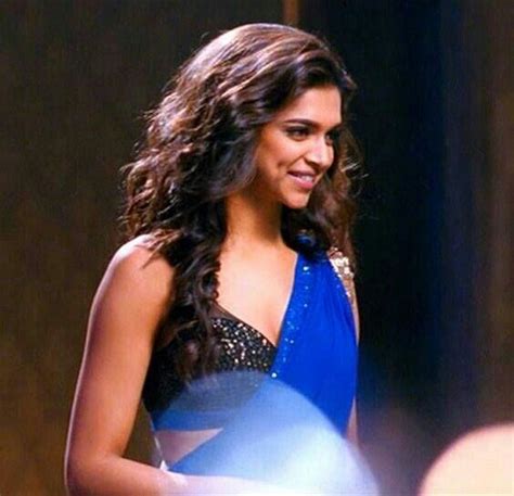 In A Stunning Blue Saree Gorgeous Looking Deepika Padukone Almost