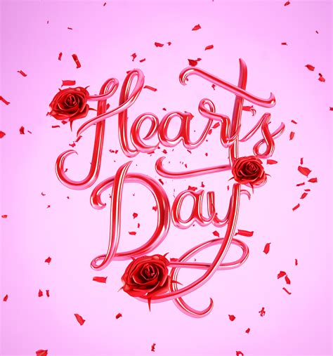 happy hearts day  valentines day  behance