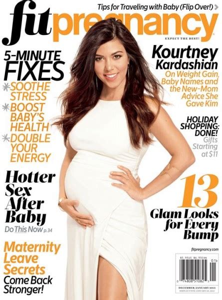 “i love being pregnant kourtney kardashian covers fit pregnancy s new