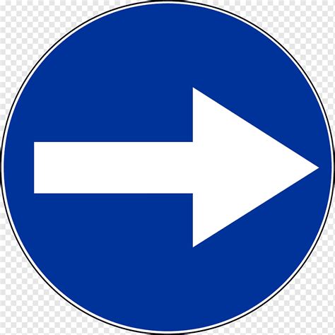 traffic sign arrow mandatory sign  arrow blue angle text png