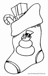 Stocking Coloring Christmas Pages Pattern Getcolorings Color Getdrawings Kids sketch template