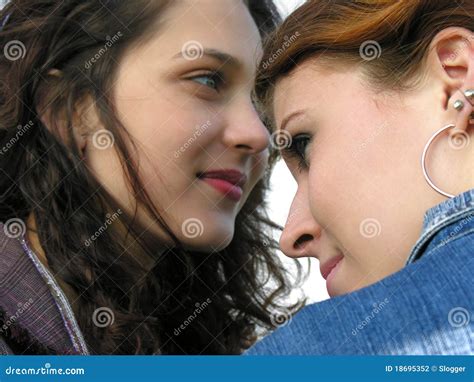 young women stock photo image  couple hair caucasian