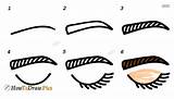 Eyebrows Draw Step sketch template