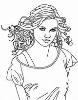 Coloring Swift Taylor Pages Singer Country Print Color Singers Printable Comments Getcolorings Coloringhome sketch template