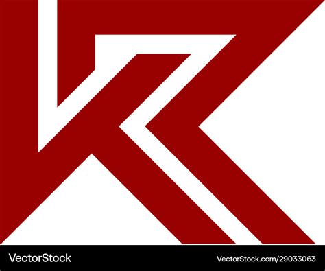 letter kr logo icon design template elements vector image