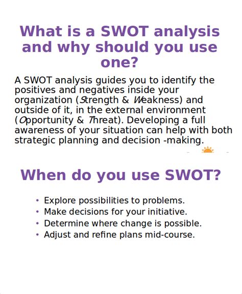 swot analysis template   word   psd documents