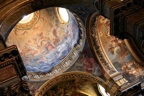 ceiling  rococo style painting