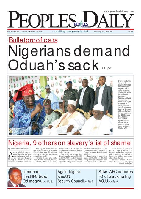 peoples daily newspaper friday 18 october 2013 by peoples media limited issuu