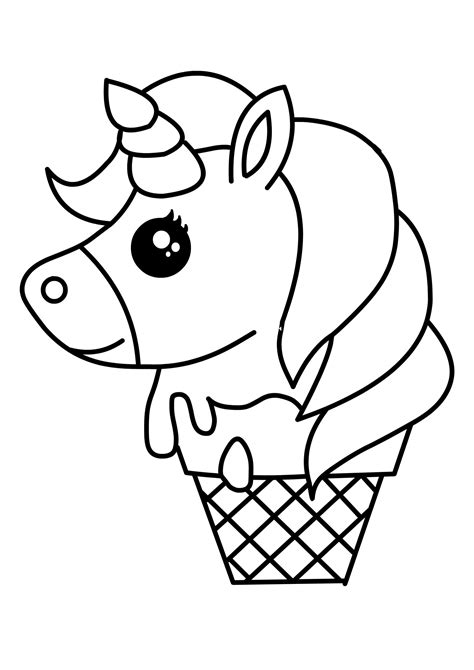 coloring page unicorn ice cream coloring page  kids coloring home