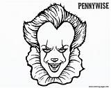 Pennywise Clowns Coloringhome Coloriage Bettercoloring Colorier Spooky Coloringfolder sketch template