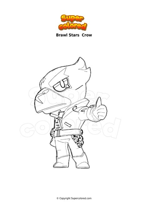 brawl stars crow coloring page brawl crow kolorowanki malvorlagen bibi