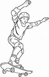 Skateboard Coloring Pages Skateboarding Boy Epic Riding Cool Coloriage Sport Coloringpagesabc sketch template