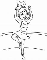 Ballerina Coloring Happy Pages sketch template