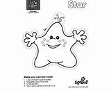 Sprout Star Color Print Mask Kids Make Cutout Sprouts Sproutonline sketch template