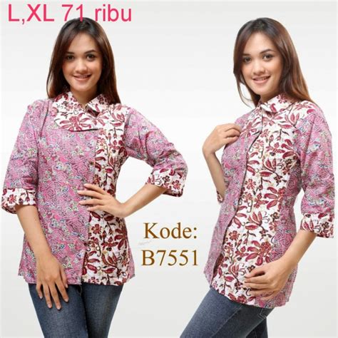 Model Baju Batik Wanita Terbaru 2017 Atasan Grosir Batik